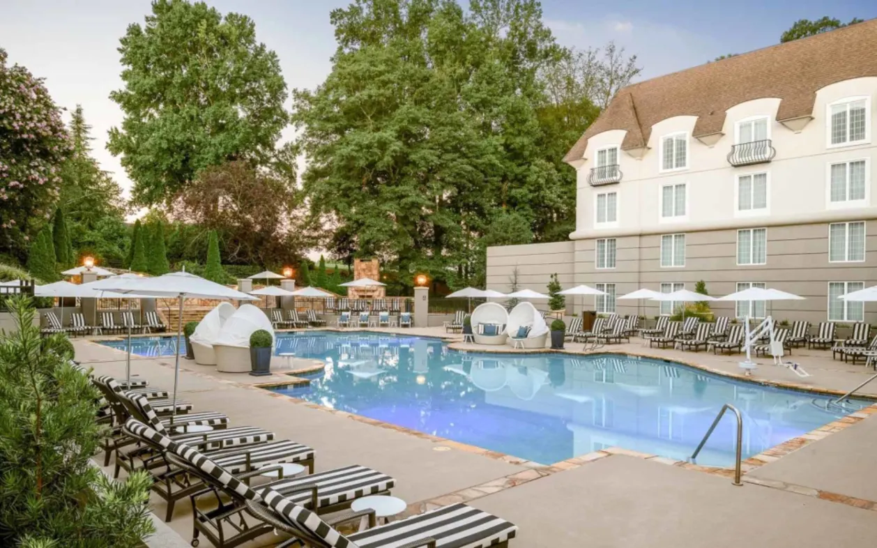 Poolside at Chateau Elan Winery & wellness retreat Geaorgi